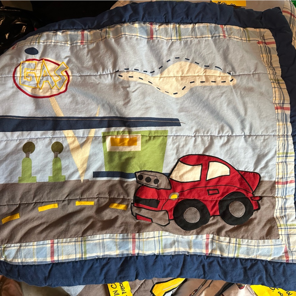 Pottery Barn Kids Automotive Bedroom Set and Decorative Elements
